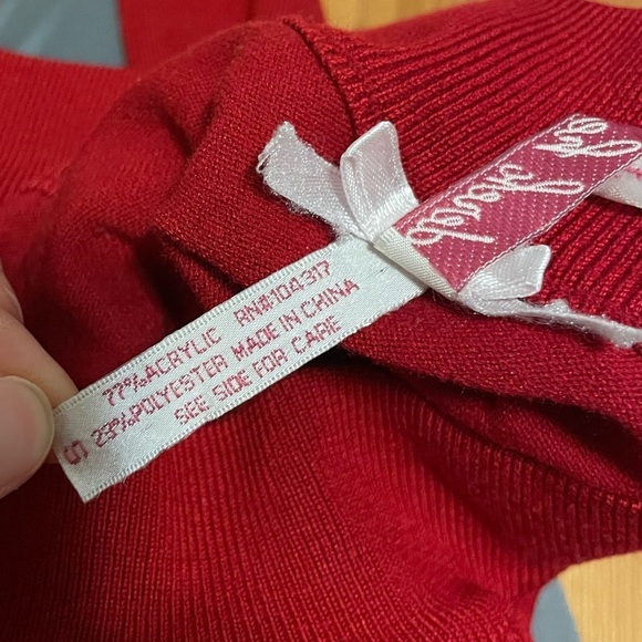 Derek Heart Size Small Red Mini Long Sleeve Dress - Picture 6 of 6